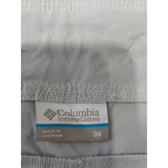 Columbia Women's PFG Shorts Plus Sz 3X Blue Elastic Waist Zipped Pockets Hiking - Picture 4 of 7